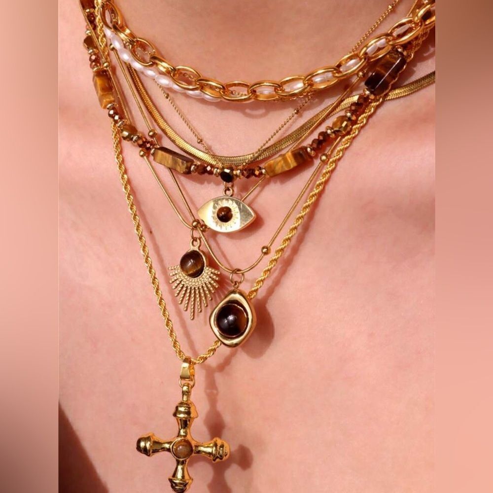 Boho sun necklace M803